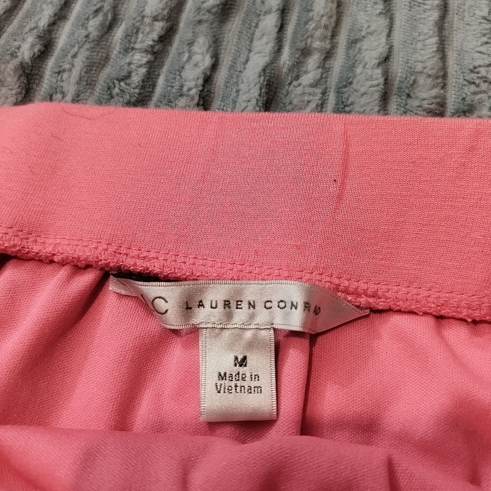 Lauren Conrad Pink Coral Hi Lo Midi Skirt Sz Med Flowy Y2K Fairy Whimsical - Picture 4 of 9
